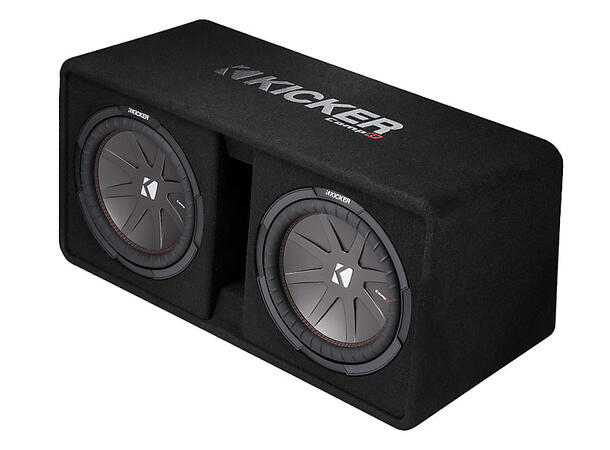 Kicker 43DCWR122 - Basskasse med dobbel CompR™ 12-tommer subwoofer